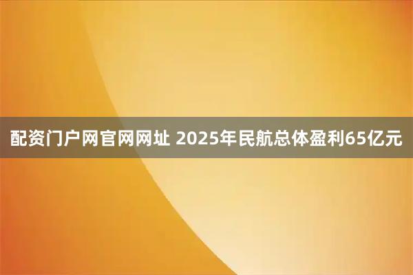 配资门户网官网网址 2025年民航总体盈利65亿元